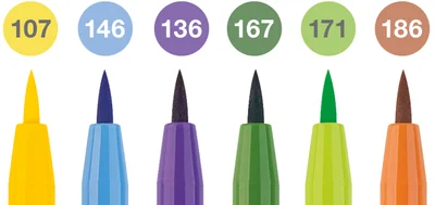 Faber-Castell Brush marker Pitt Artist, summer, 6 pcs
