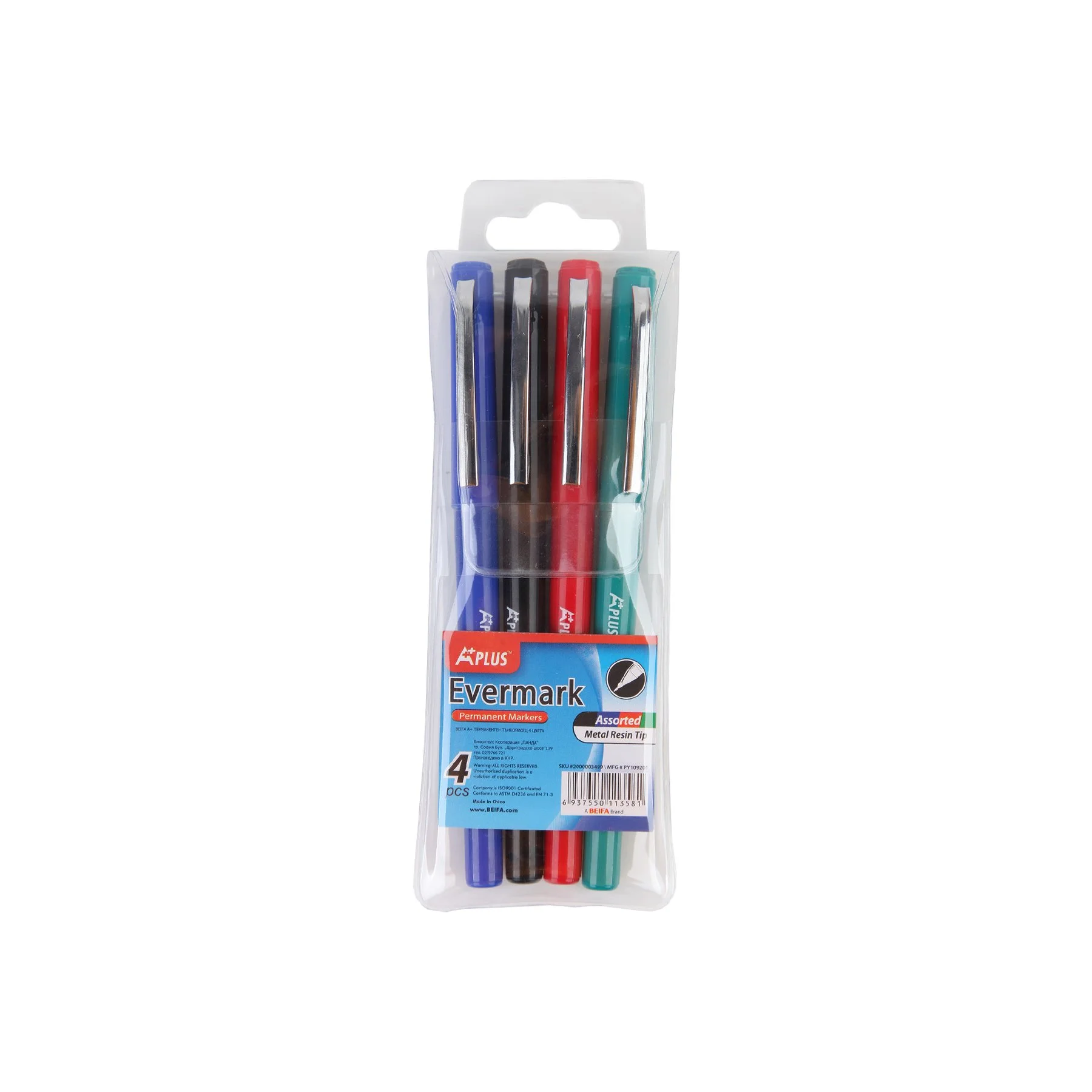 Beifa Fineliner A+ 201, 0.3 mm, permanent, 4 colors