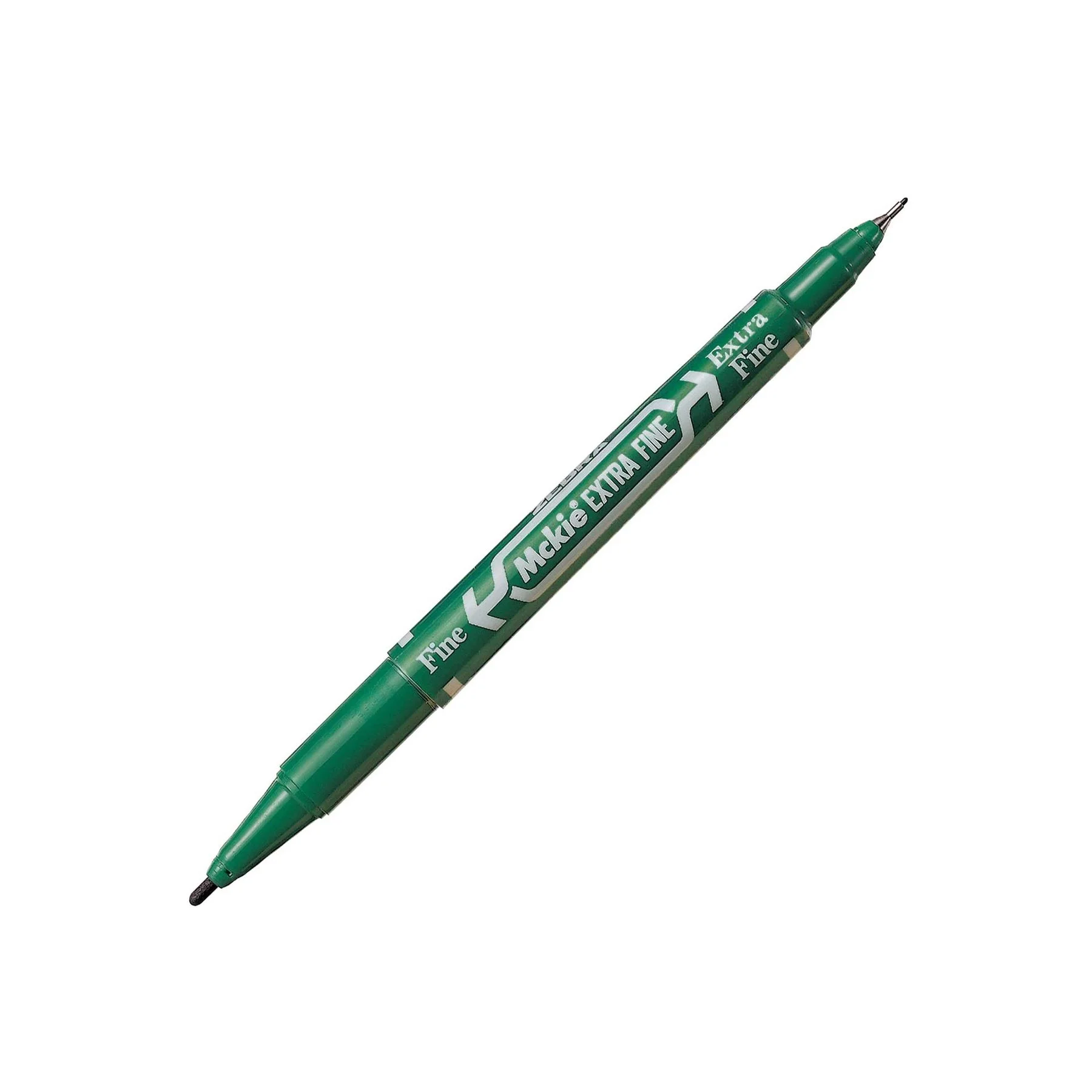 Zebra Fineliner Mckie Extra Fine, permanent, dual, 0.5-1 mm, green