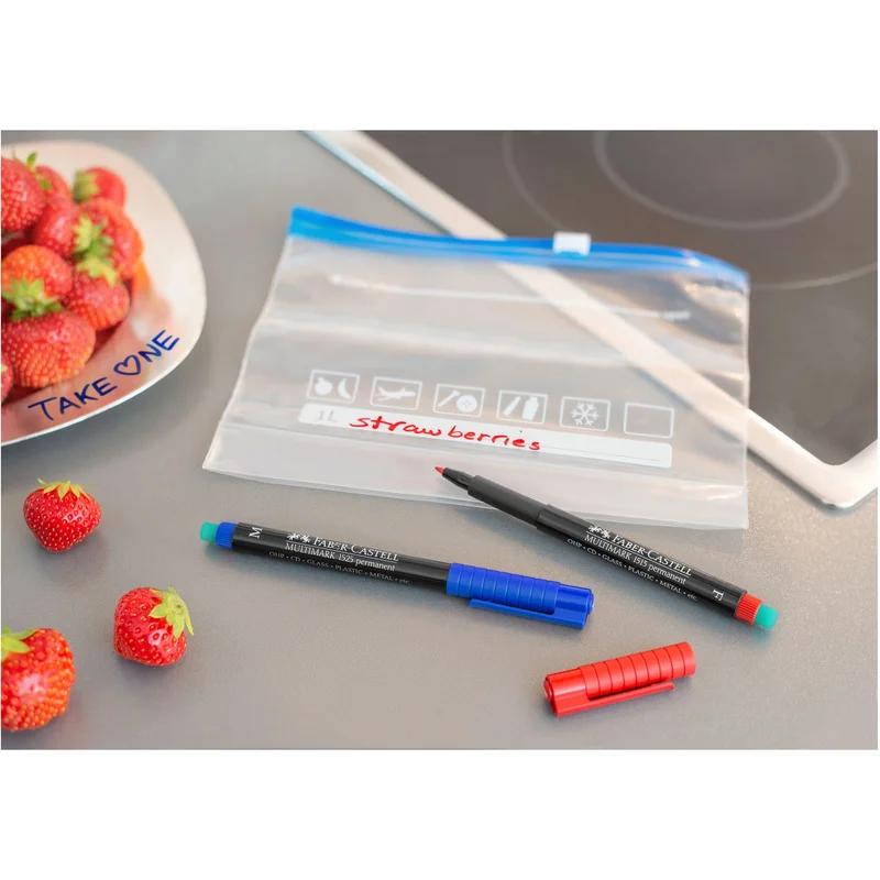 Faber-Castell Fineliner 1525 OHP M, permanent, 1.0 mm, red