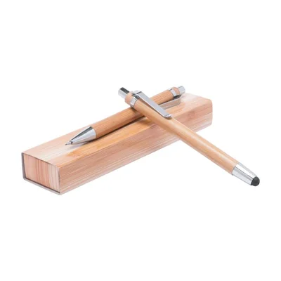 Cool Pen and Mechanical Pencil Set, bamboo, in box