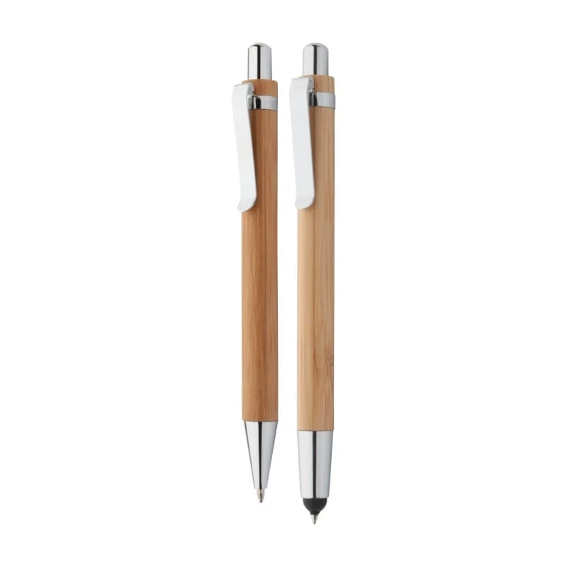 Cool Pen and Mechanical Pencil Set, bamboo, in box