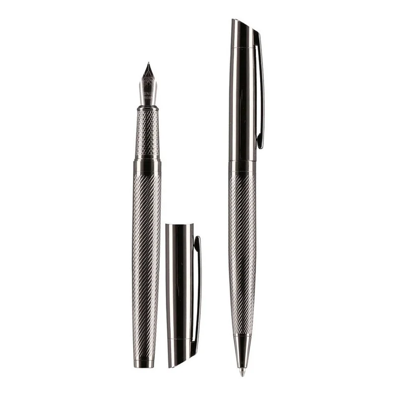 Empire Belcanto Pen & Fountain Pen Set, dark grey metallic