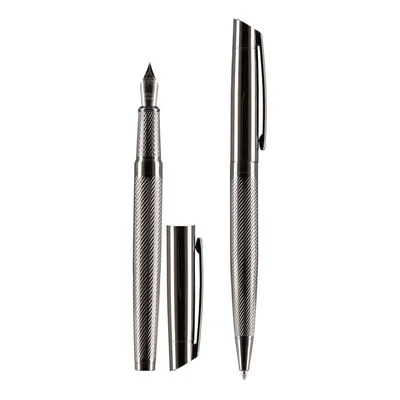 Empire Belcanto Pen & Fountain Pen Set, dark grey metallic