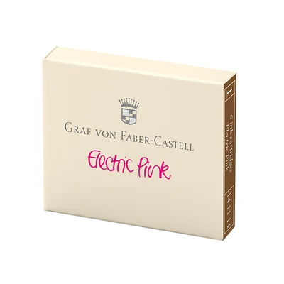 Graf von Faber-Castell Fountain pen cartridges, pink ink, 6 pieces