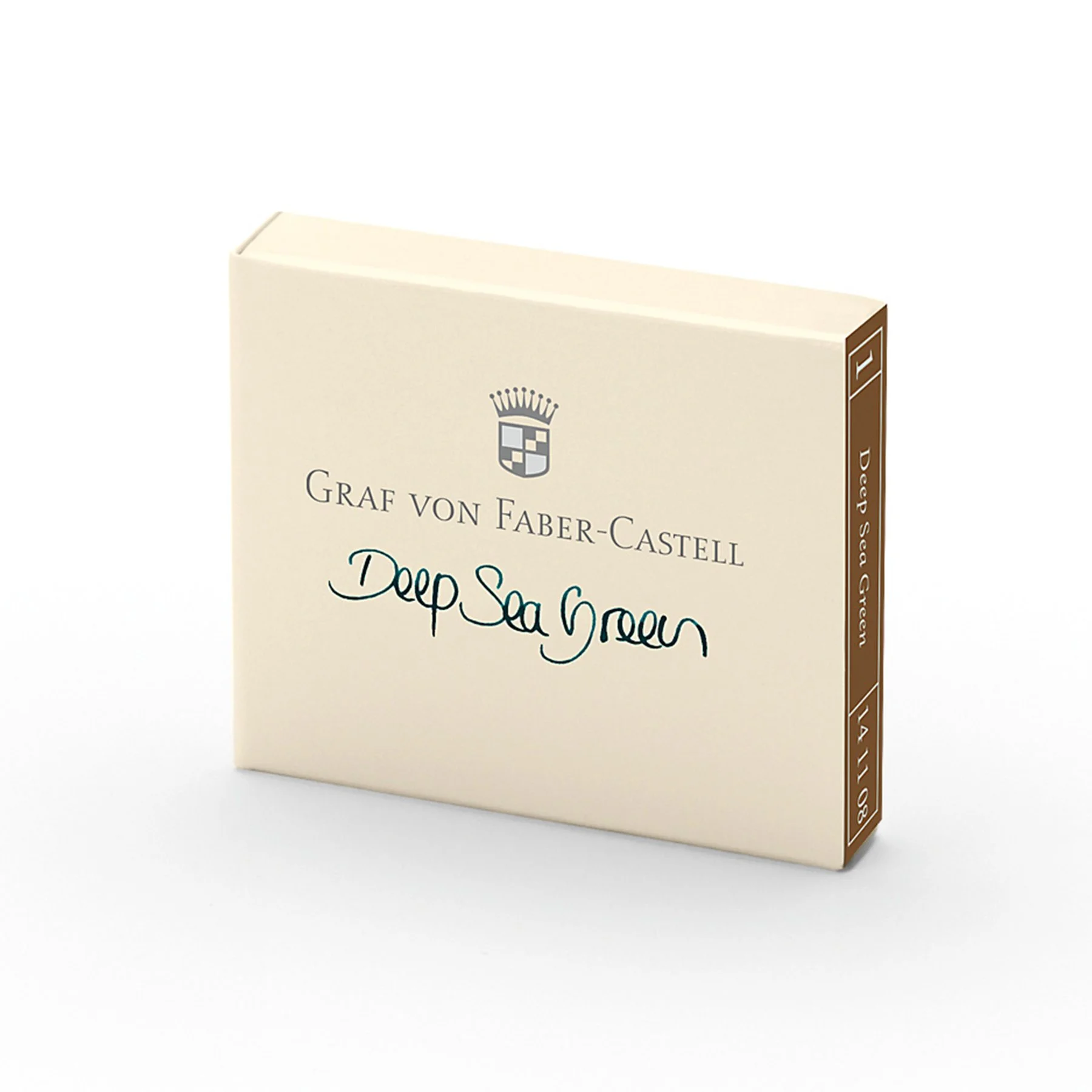 Fountain pen ink cartridges Graf von Faber-Castell, dark teal, pack of 6