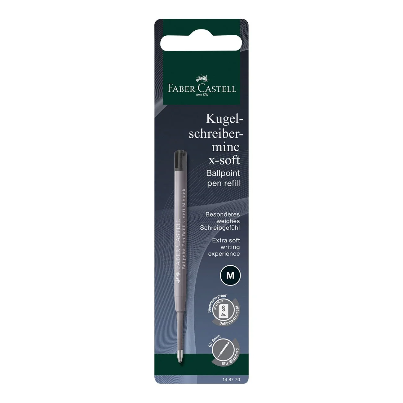 Ballpoint refill Faber-Castell X-Soft, M, black, blister