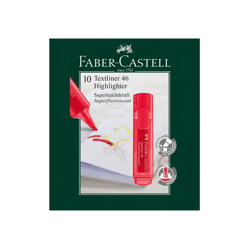 Faber-Castell Textliner 1546, neon, red