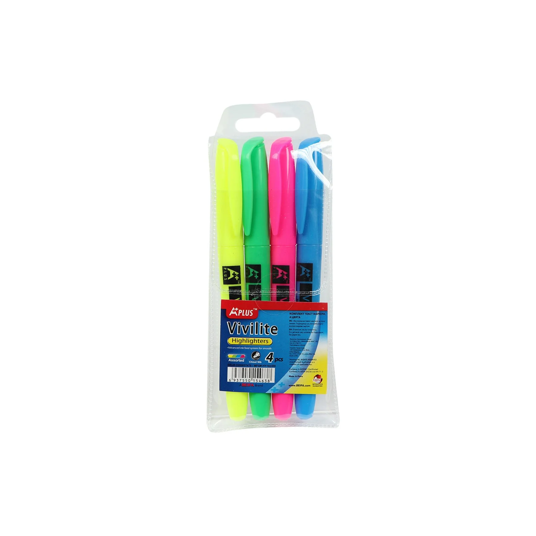 Beifa Highlighter A+ HY102300, 4 colors