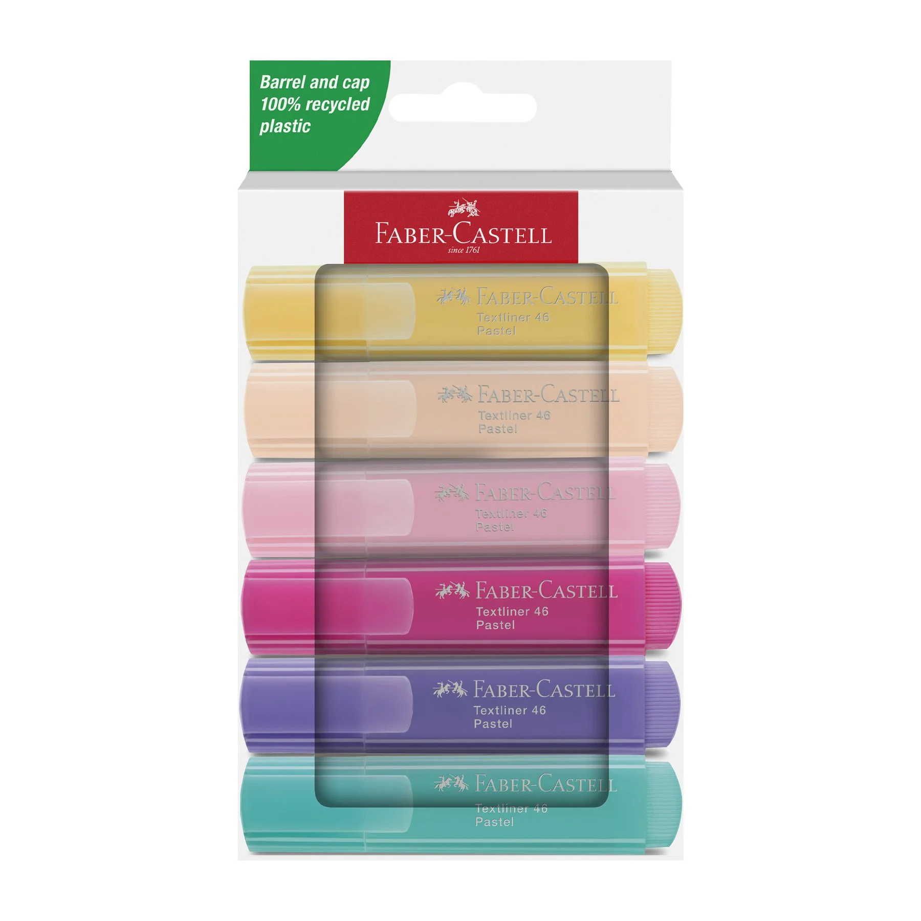 Faber-Castell Textliner 1546, Pastel, 6 Colours