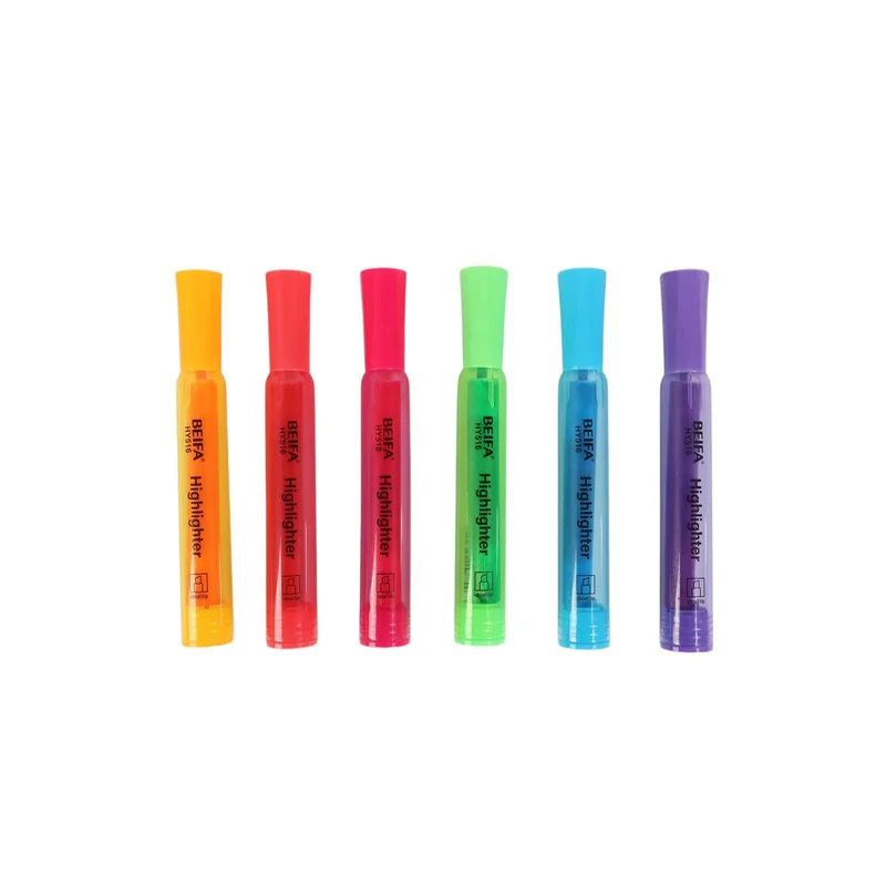 Beifa Text marker HY516, assorted, 6 pieces