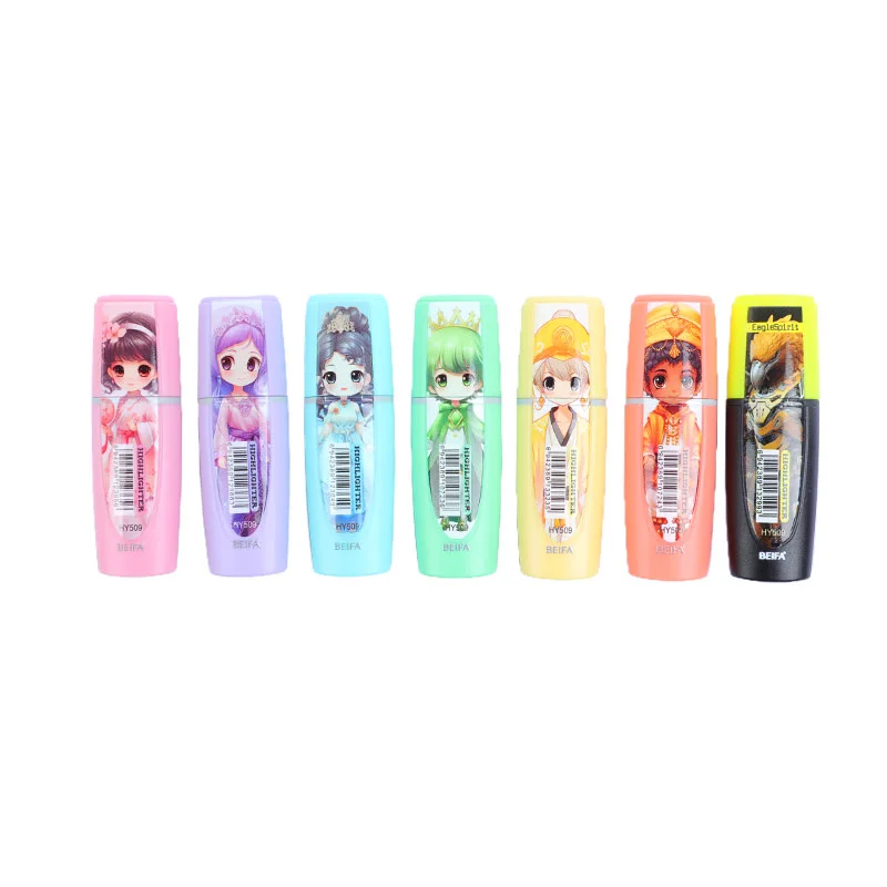 Beifa Highlighter HY509A, 6 pastel colors, 7 pcs