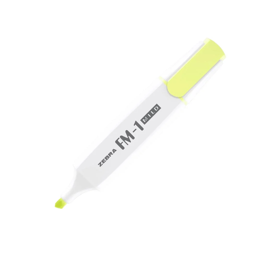 Zebra Highlighter FM-1 Mild, 3.5 mm, yellow