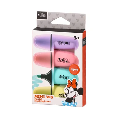 Best Buy 303 Mini Highlighter, Minnie Mouse, 4 pastel colours