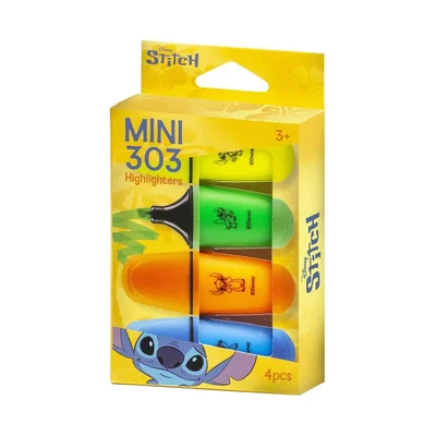 Best Buy 303 Mini Highlighter, Stitch, 4 pastel colours
