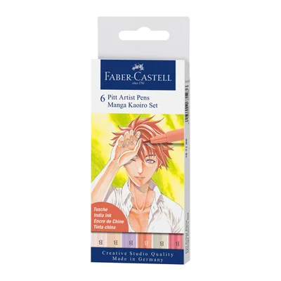 Faber-Castell Marker Pitt Manga Kaoiro, 6 pcs