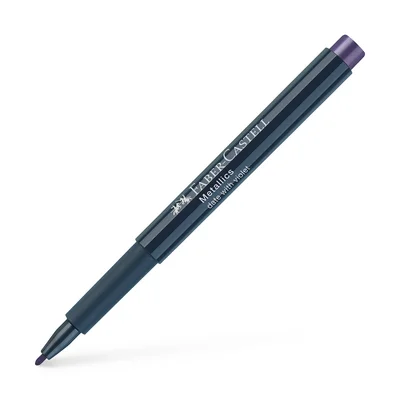 Faber-Castell Marker, bullet tip, 1.5 mm, metallic, purple