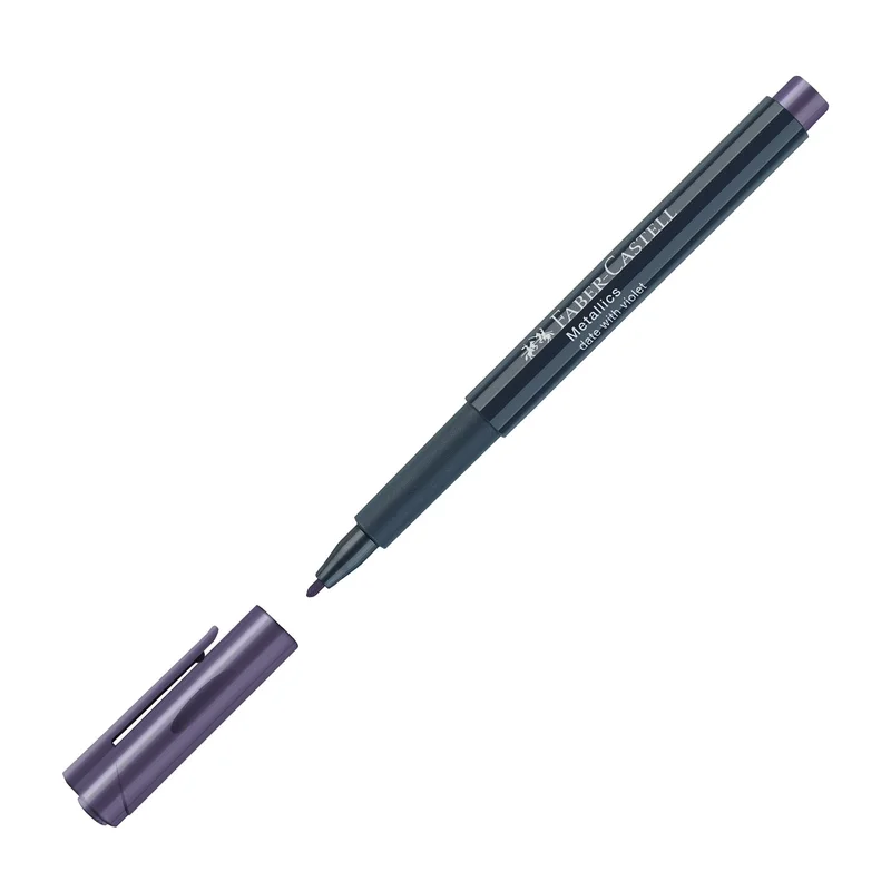 Faber-Castell Marker, bullet tip, 1.5 mm, metallic, purple
