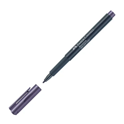 Faber-Castell Marker, bullet tip, 1.5 mm, metallic, purple