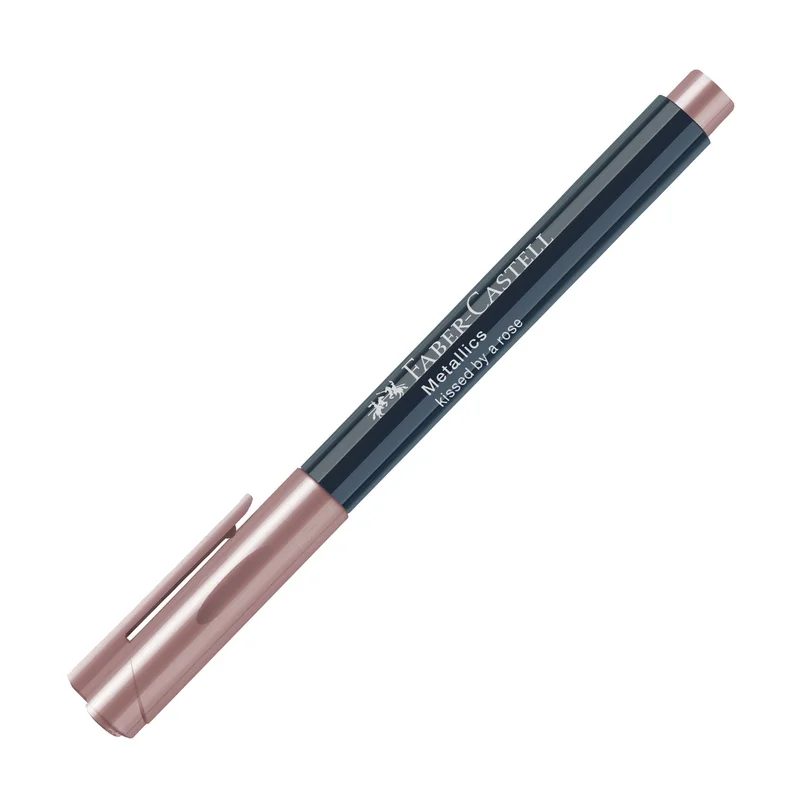 Faber-Castell Marker, round tip, 1.5 mm, metallic, color “Pink Kiss”