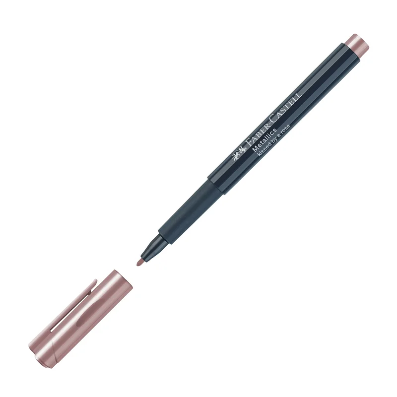 Faber-Castell Marker, round tip, 1.5 mm, metallic, color “Pink Kiss”