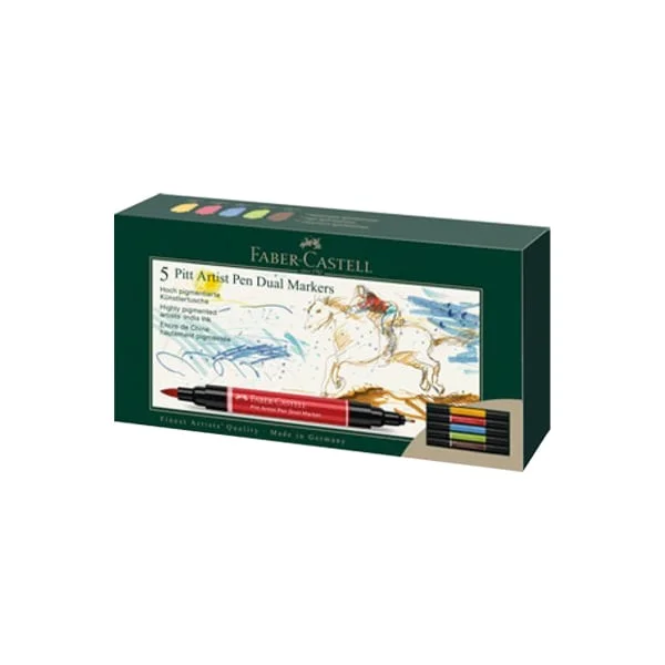 Faber-Castell Marker Dual, 5 colours
