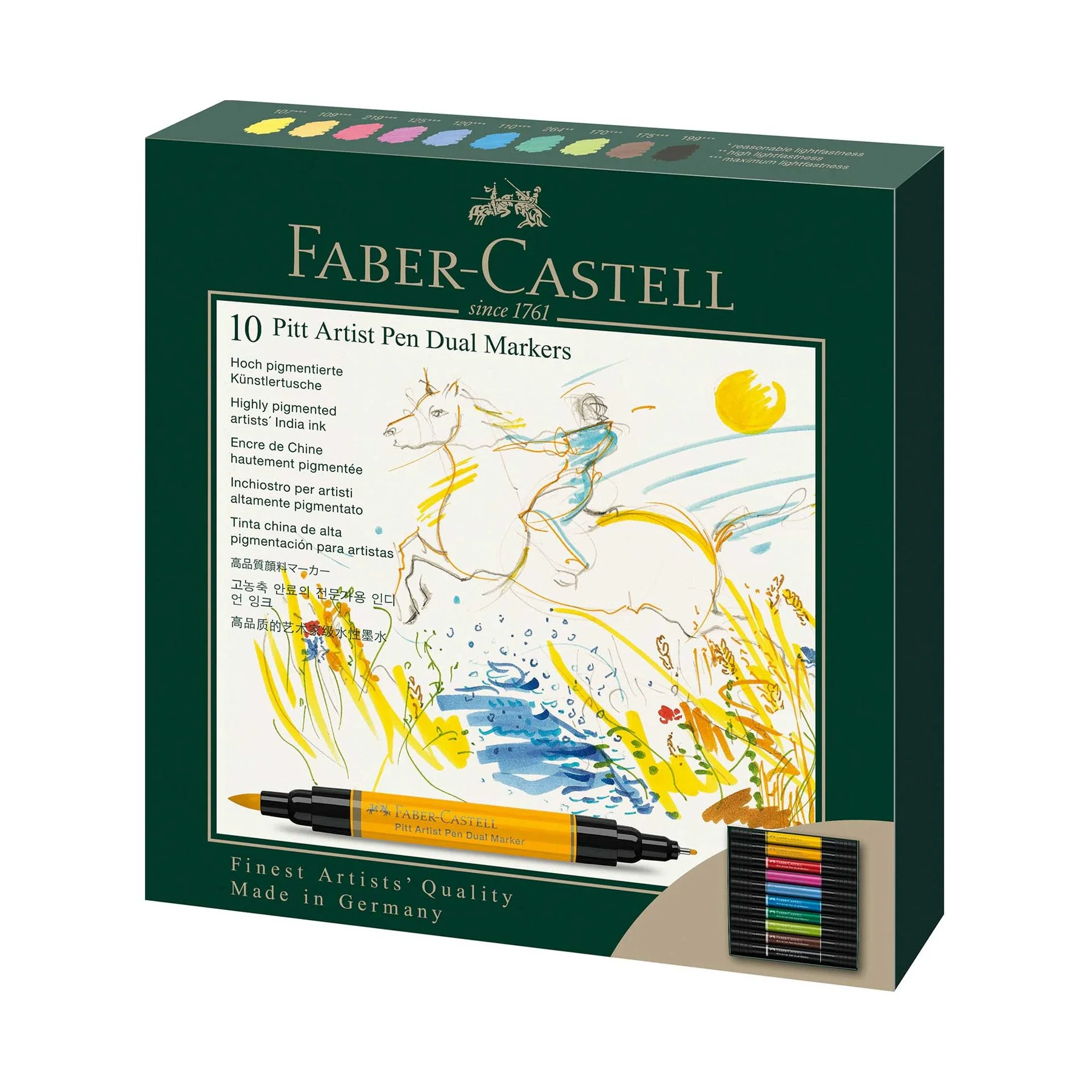Faber-Castell Marker Dual, 10 colors