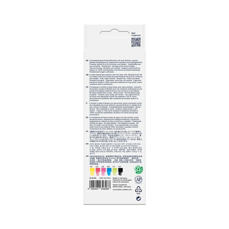 Faber-Castell Marker Goldfaber A.Dual, 6 colors