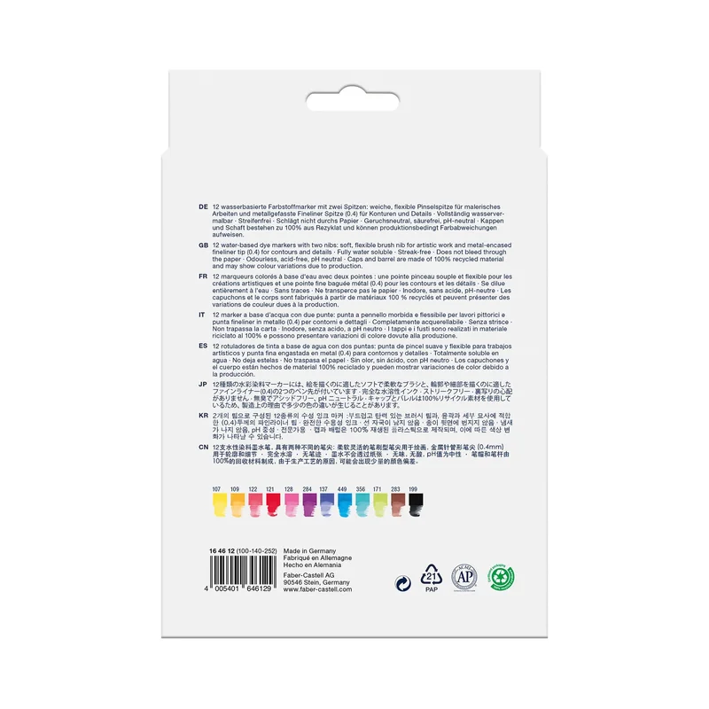 Faber-Castell Marker Goldfaber A.Dual, 12 Colours