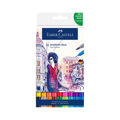 Faber-Castell Marker Goldfaber A.Dual, 18 colors