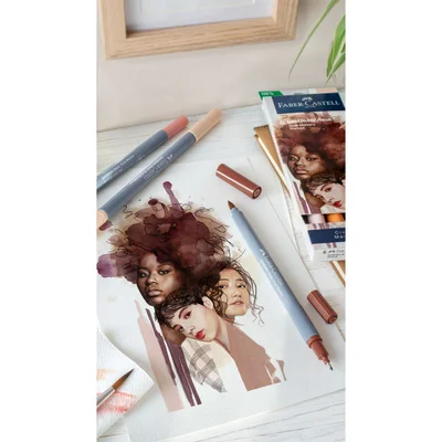 Faber-Castell Marker Goldfaber A.Dual, portrait, 6 pieces