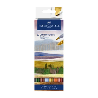 Faber-Castell Маркер Goldfaber Aqua Dual, тоскана, 6 броя
