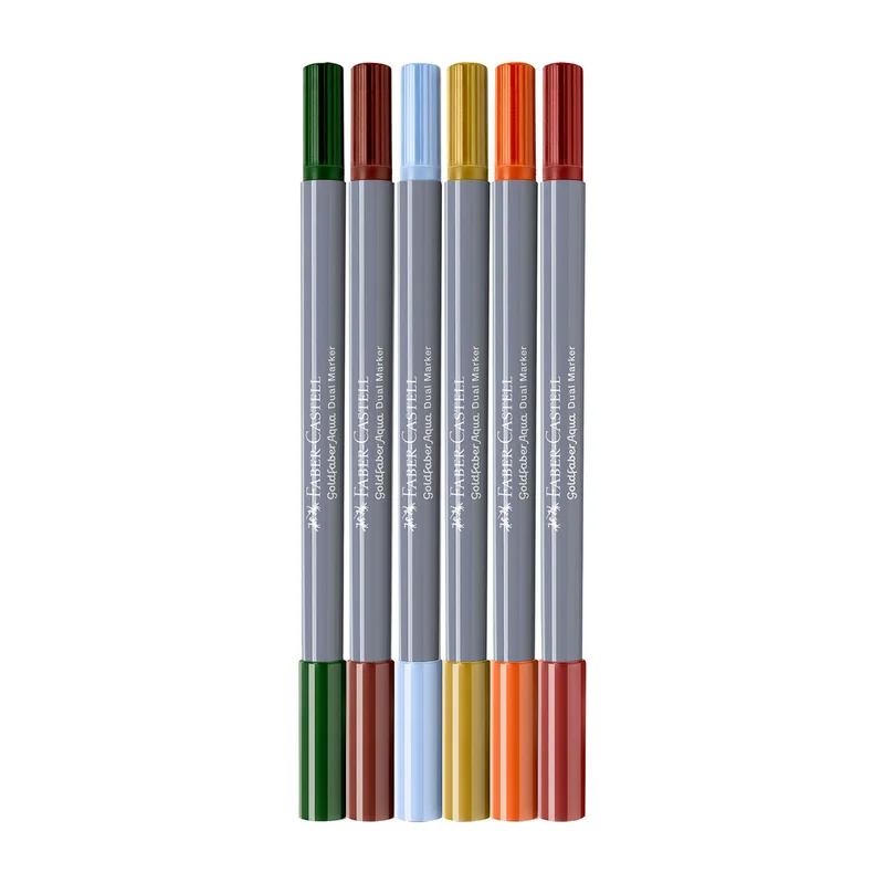 Faber-Castell Маркер Goldfaber Aqua Dual, тоскана, 6 броя