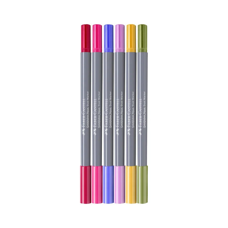 Faber-Castell Goldfaber A.Dual Markers, flowers, 6 pieces