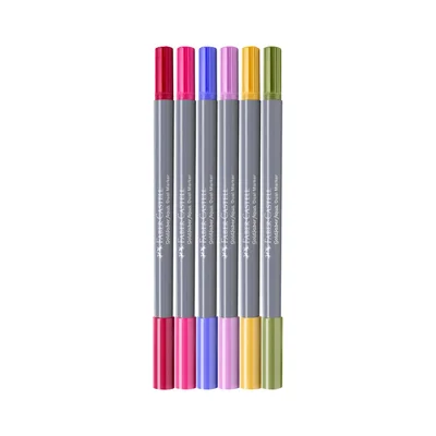 Faber-Castell Goldfaber A.Dual Markers, flowers, 6 pieces