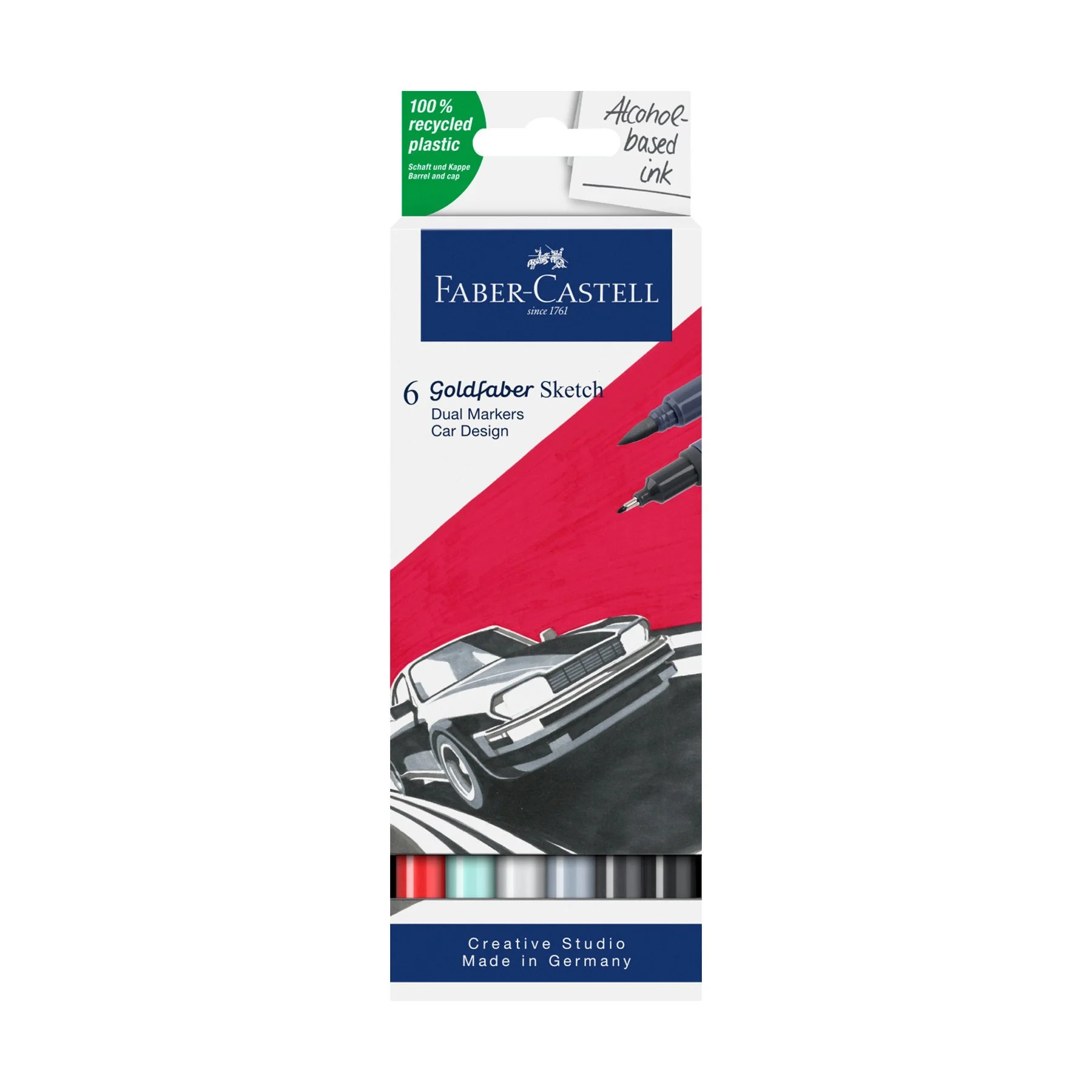 Faber-Castell Marker Goldfaber Sketch – Car, 6 pcs