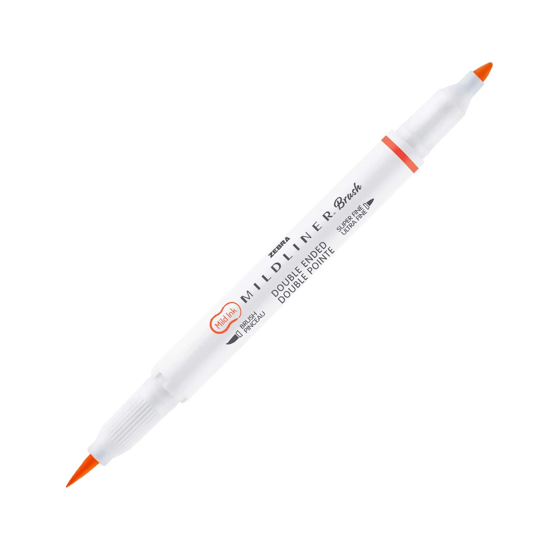 Zebra Brush Marker Mildliner Brush&Marker Warm, vermilion