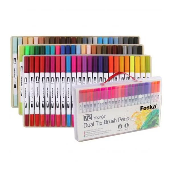 Foska Brush Pen Marker, 72 colors