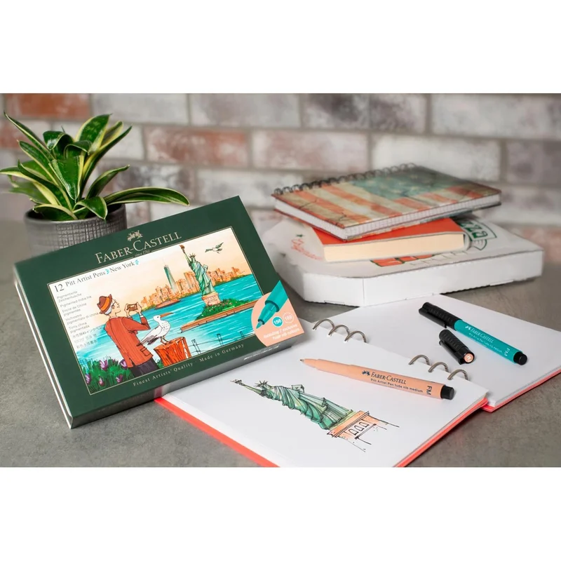 Faber-Castell Маркер Pitt Artist - New York, 12 броя