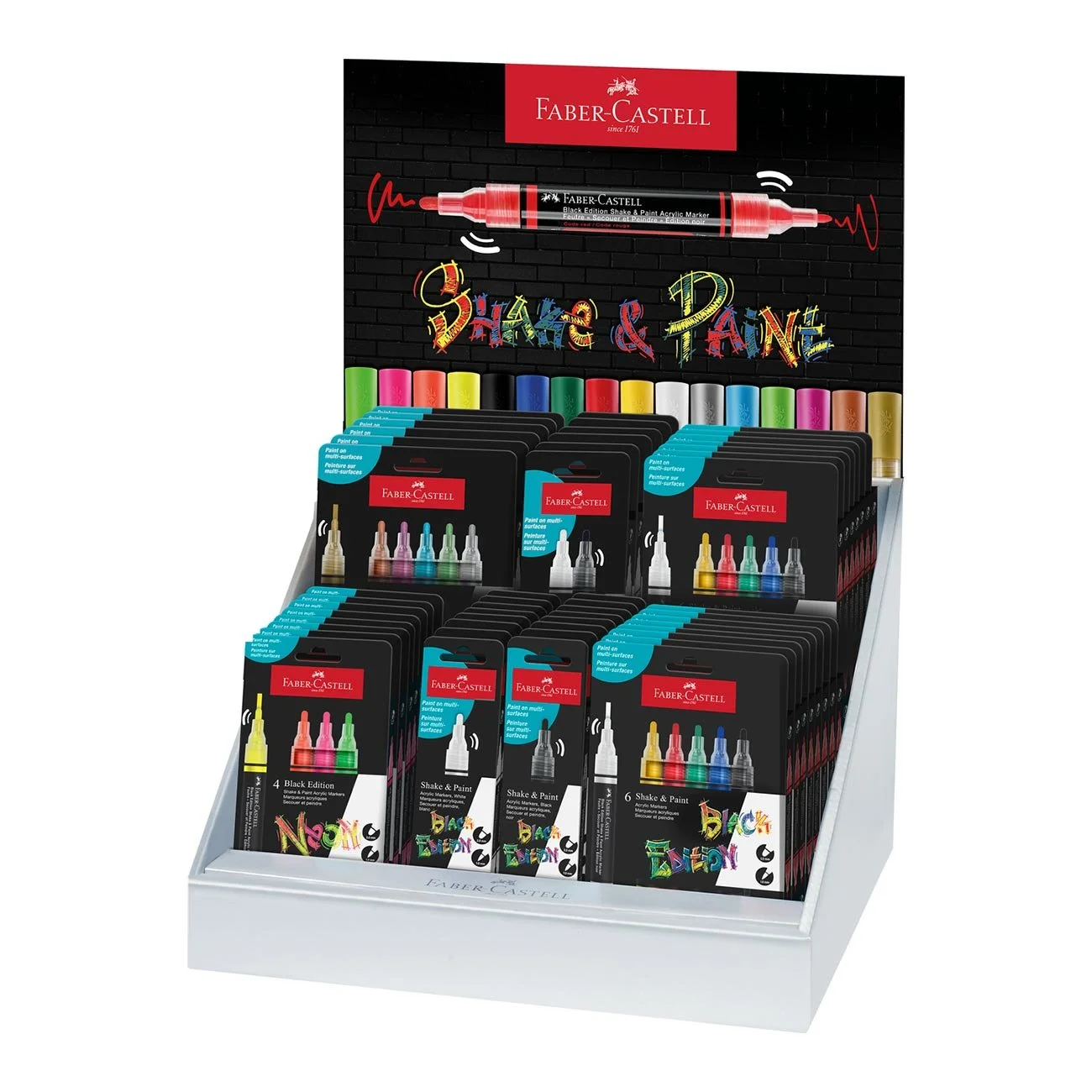 Faber-Castell Marker Black Edition, acrylic, in display
