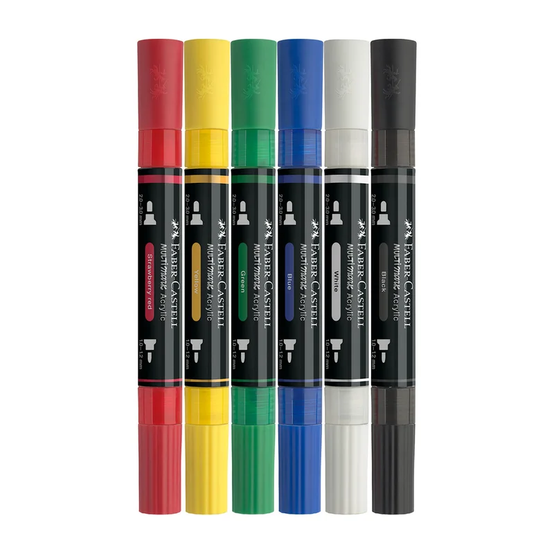 Faber-Castell Акрилен маркер Multimark Basic, 6 цвята