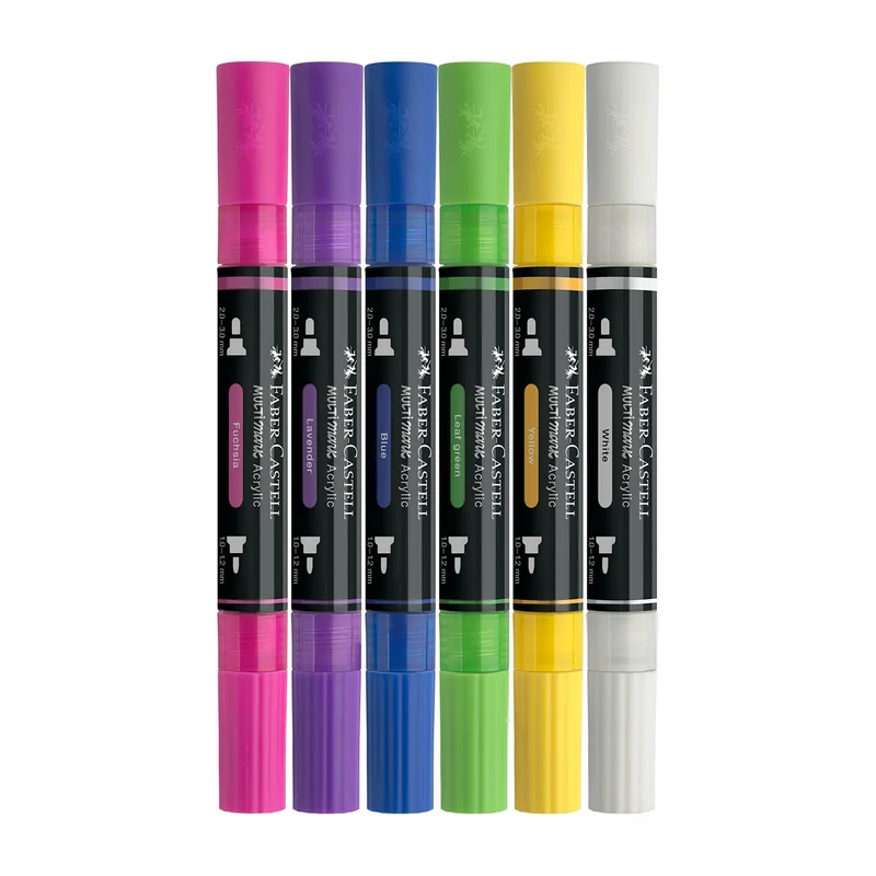 Faber-Castell Акрилен маркер Multimark Vibrant, 6 цвята