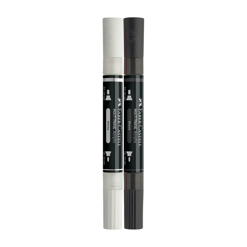 Faber-Castell Акрилен маркер Multimark, бял и черен