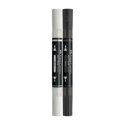 Faber-Castell Акрилен маркер Multimark, бял и черен