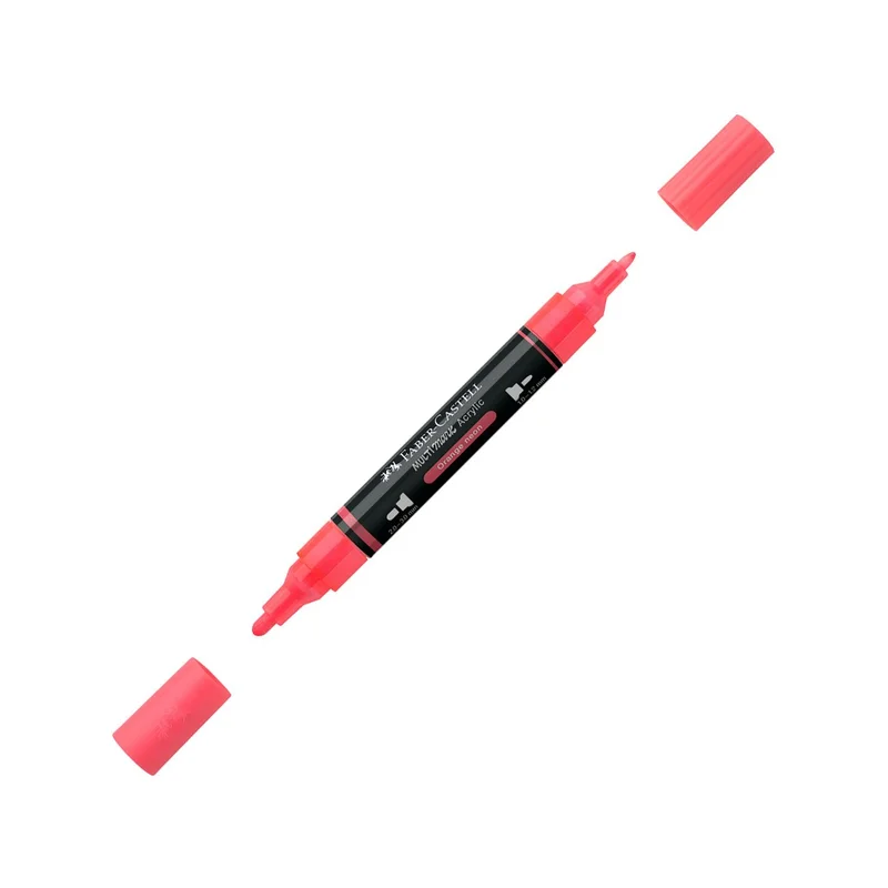 Faber-Castell Акрилен маркер Multimark, № 255, неоновооранжев