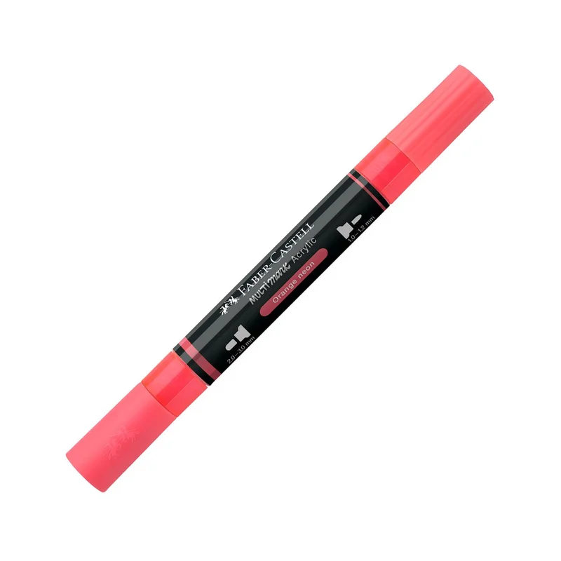 Faber-Castell Акрилен маркер Multimark, № 255, неоновооранжев