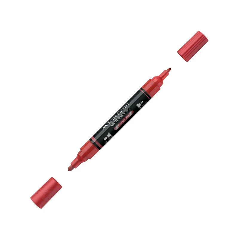 Faber-Castell Акрилен маркер Multimark, № 296, червен металик