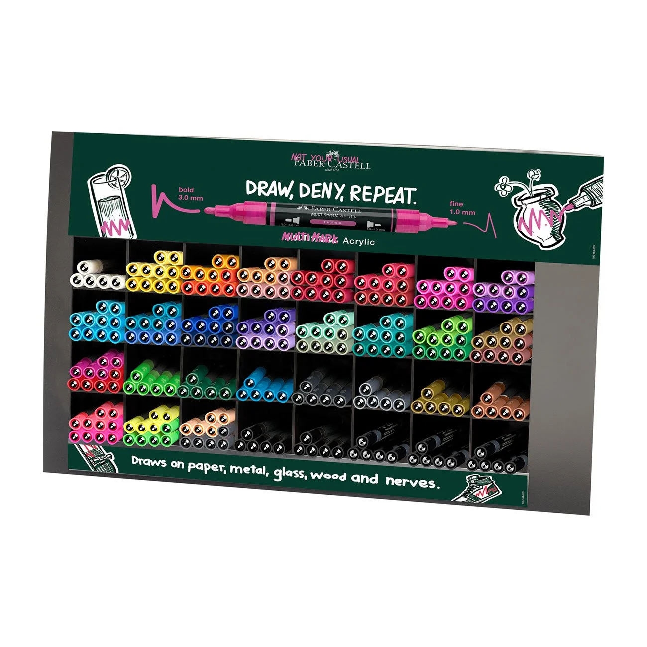Faber-Castell Дисплей за акрилни маркери Multimark, празен