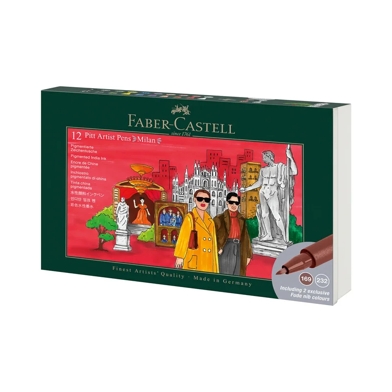 Faber-Castell Marker Pitt Artist, Milan, 12 pieces