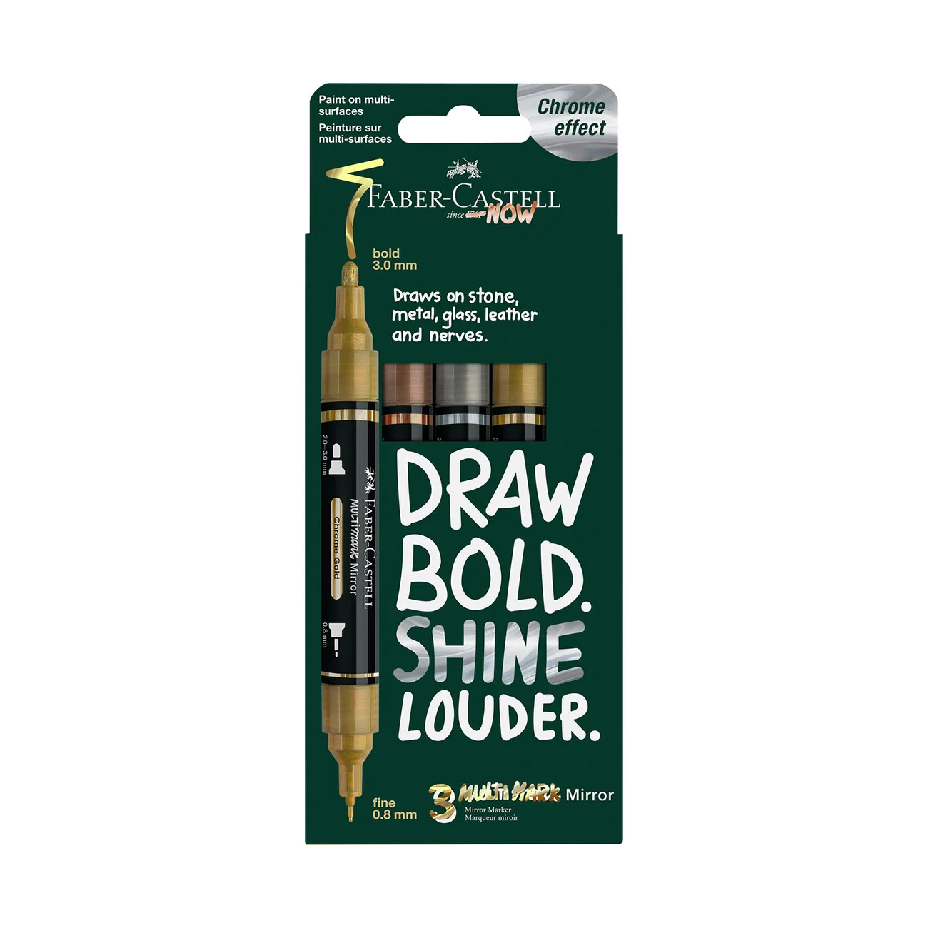 FABER-CASTELL MULTIMARK ACRYLIC MARKER MIRROR 3 PCS